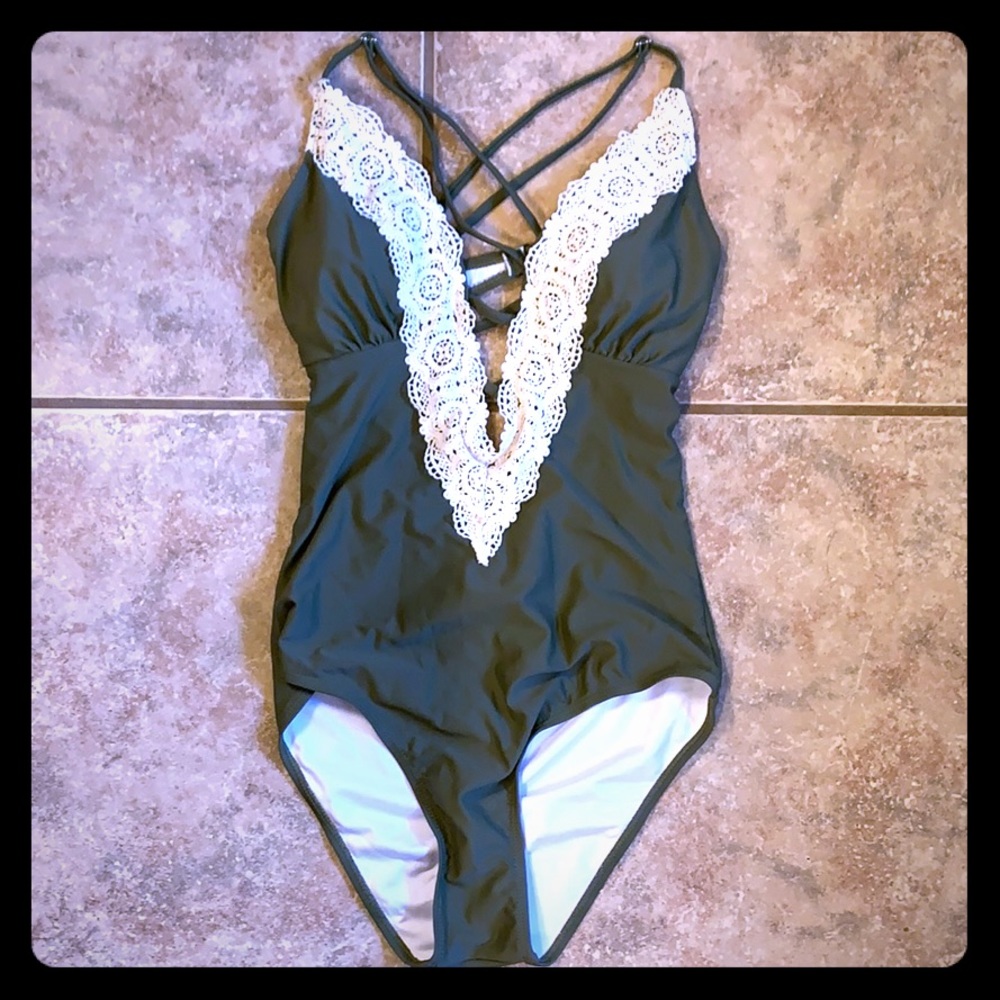 Army Green One Piece Swimsuit
